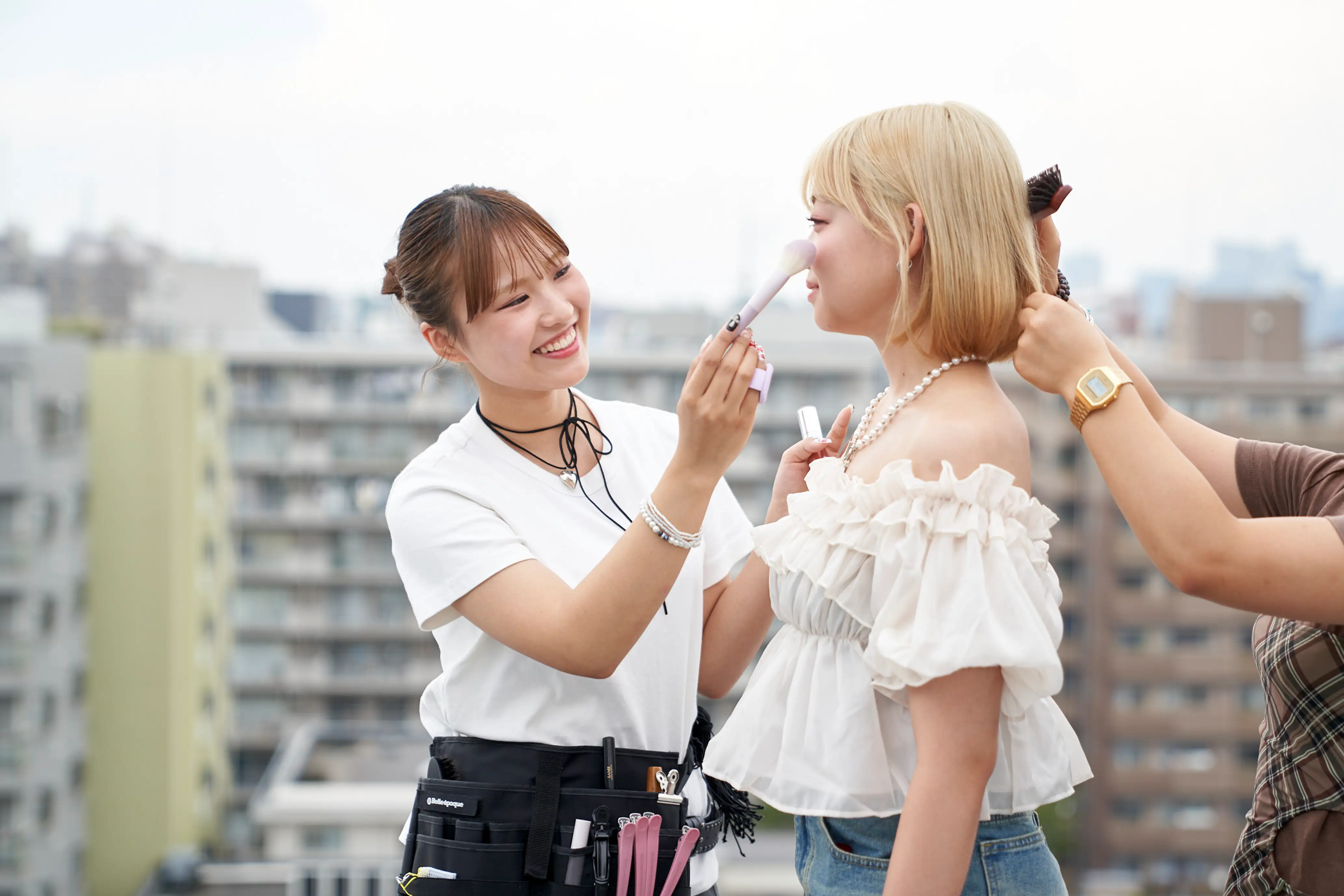 ヘアメイクの様子